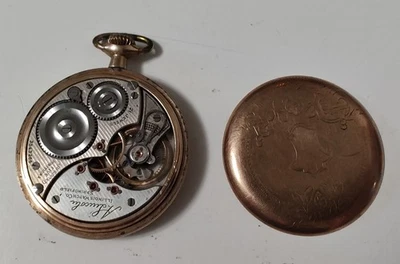 14K Gold FiIled Illinois A. Lincoln 16S 21J Pocket Watch Model 9 Railroad *Parts - Image 1 of 4