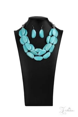 Paparazzi jewelry ZI Necklace The Authentic Blue Turquoise Foto 1 de 4