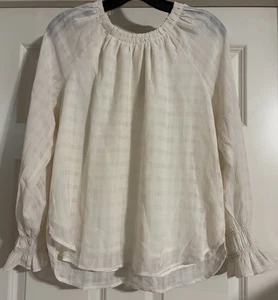 54,50 $ LOFT Boho Struktur Gitter Lagenlook Größe S gesmoktes Bündchen Langarm - Bild 1 von 10