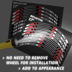 Red 17" Rim Reflective Wheel Stickers SH29 For Aprilia RS125 05 06 07 08 09 10 - Picture 1 of 10
