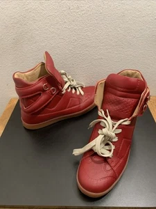 Sneakers alte Maison Margiela H&M rosse in pelle 40 US 7 da uomo - Foto 1 di 16