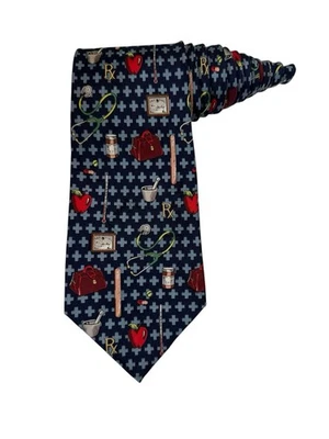 Nicole Miller Medical Rx Farmacia Médico Estetoscopio Medicina Corbata De Colección Foto 1 de 4