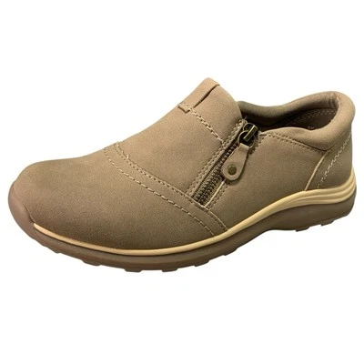 Baretraps Yakiza Walking Women's Round Toe Zip Closurer Vegan Suede Size 8W - Image 1 of 4