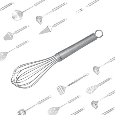 Schaumschläger Schneebesen aus Edelstahl Metall mit Öse - Bild 1 von 2