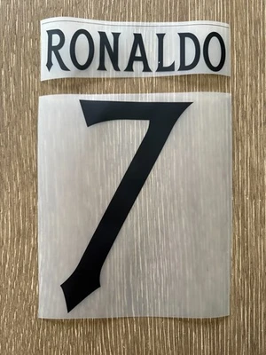 25/26 Manchester United Ronaldo 7 Juvenil Hombre Talla M Conjunto de Nombres Transferencia de Calor Negro Foto 1 de 3