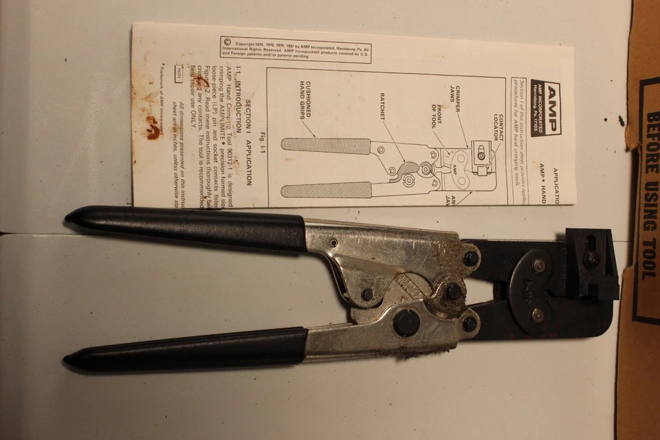 Herramienta de Crimpado AMP 90312-1 para Contactos Amplimite, Trinquete, Caja Abierta Manual Foto 1 de 4
