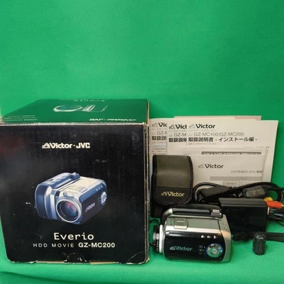 VICTOR JVC Everio GZ Compact Video Camera Digital Media Camcorder Silver Used - Image 1 of 4
