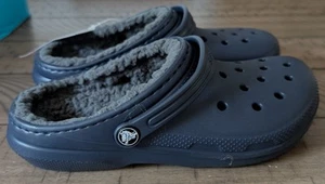 Crocs Youth Kids Classic Lined Slip On Clog NAVY BLUE Size JUNIOR 6 Unisex New - Picture 1 of 7