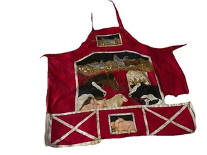 Grembiule animali da cortile anni 90 ottimo per barbecue arrosto maiale tutti i giorni abbigliamento cucina - Foto 1 di 2