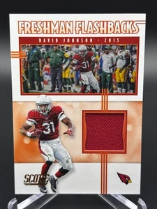 2020 Score David Johnson Freshman Flashbacks Player-Worn No. FF-DAJ - Picture 1 of 10