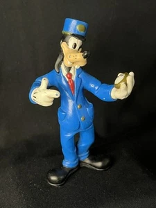 Walt Disney World Resort Railroad Train Figures Goofy Conductor 4"+ w Watch R.R. - Picture 1 of 6