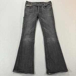 Jeans svasati bootcut Y2K Citizen Of Humanity vita bassa taglia adatta 30x31 nero sfumato - Foto 1 di 17