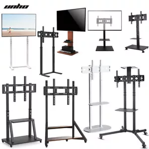 32"-100" Swivel LED Plasma LCD TV Stand Mount Bracket Mobile Trolley With Wheels - Picture 1 of 187