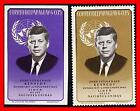 Paraguay 1964 Uno Imperf Sc#828A & B Perf / Imperf Rare ( Jfk Kennedy) (3AAL)