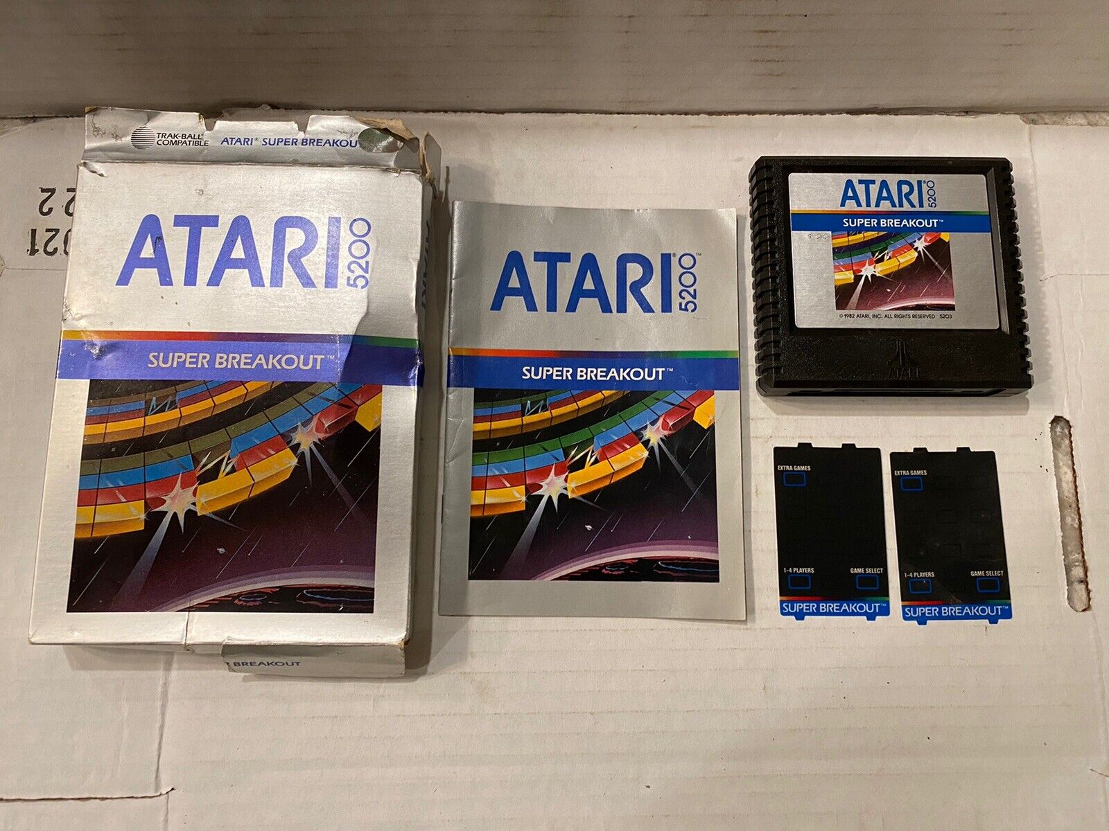 Super Breakout Atari 5200 with Box and Manual- Tested