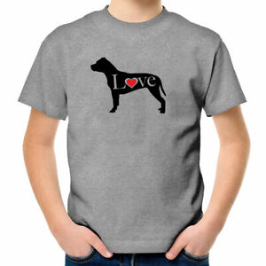 Love Bull Terrier Pit Toddler Kids Tee Youth T-Shirt Pit Bull Dog Bulldog Terrie