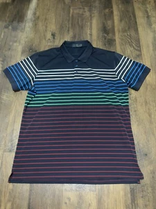 G/Fore Golf Polo Gr. XL Preppy gestreift blau leicht atmungsaktiv - Bild 1 von 8