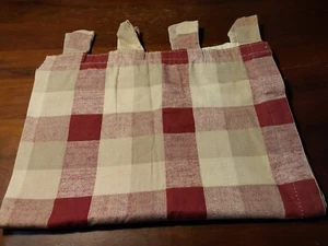 JC Penney Home Collection Curtains Panels Plaid Check Red Tan 38x60 2 Panels - Picture 1 of 3
