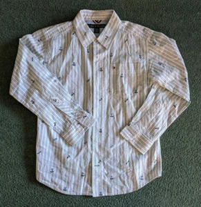 Tommy Hilfiger Boys Vertical Stripe Long Sleeve Shirt Size S (8/10) - Picture 1 of 3