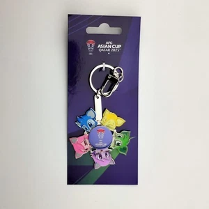 AFC Asian Cup Qatar 2023 Mascot KeyChain (5 Mascot Faces Together) - Picture 1 of 3