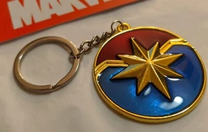 Marvel Comics Captain Marvel LOGO emblem Movie metal Key chain cosplay USA - Picture 1 of 7