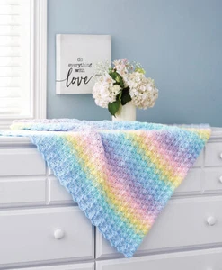 Mary Maxim Sherbet Stripes Decke - Bild 1 von 3