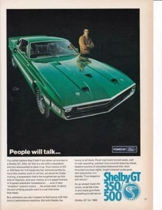 1969 Shelby GT500 GT350 Mustang Color Print-Ad / Great Art - Bild 1 von 1