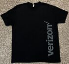 Verizon Official Vertical Spell Out Graphic Men's Black T-Shirt Size XL