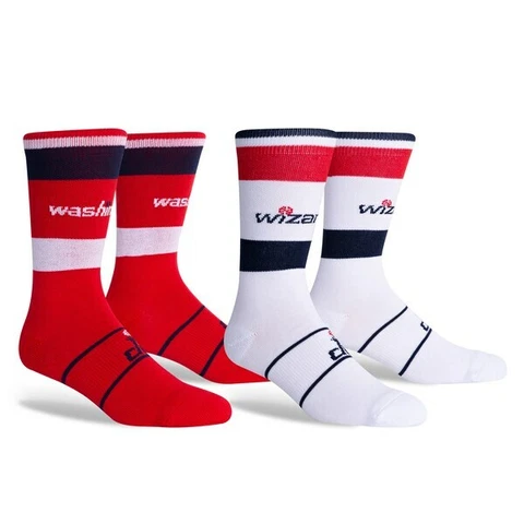 Washington Wizards NBA Mens Large Socks Fits 6-12 PKWY Home Away Jersey 2 Pack Cover