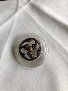 Vintage 1-1/2" Metal Shank Lucite Button K-78 - Picture 1 of 2