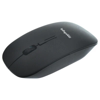 INFAPOWER WIRELESS OPTICAL MOUSE WITH 2 BUTTON DESIGN | SCROLL WHEEL - BLACK  - Image 1 of 2