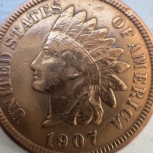 1907 P Indian Head Cent Penny Coin - Picture 1 of 6