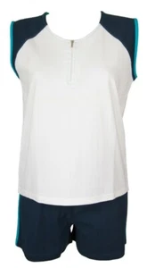 SG Women Sleeveless Pajamas Crew Neck Cotton Zip Up Cotton SPIDER SPORT - Picture 1 of 5