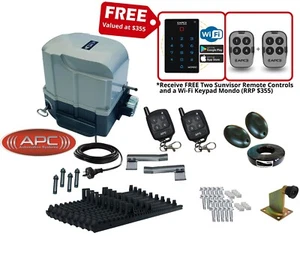 Powerful WiFi Sliding Gate Opener All in One Kit with FREE Access Control Items - Picture 1 of 10
