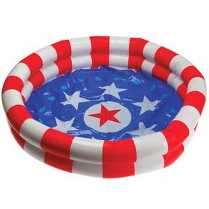 Juguete Patriótico Estrellas y Rayas EE. UU. Inflable 4 de Julio 36" Diámetro Piscina, Rojo... - Imagen 1 de 3