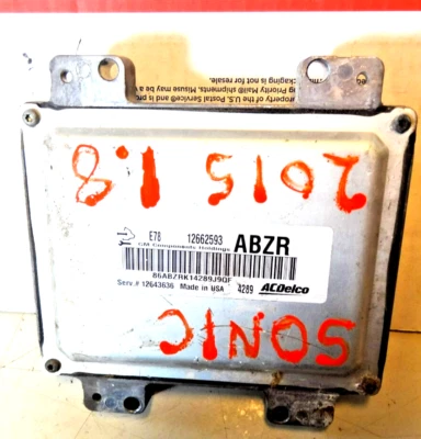 15 2015 Chevrolet Sonic LT 4 Cylinders 1.8L OEM ECU 12662593 12643636 OEM - Imagem 1 de 3