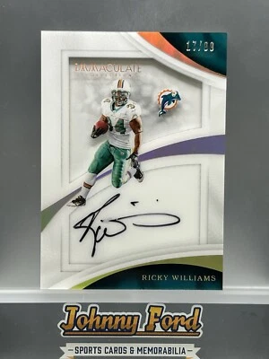 2017 Panini Immaculate Ricky Williams Shadowbox Signatures Auto #17/99 #SS-RW - Image 1 of 2