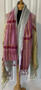 Anthropologie Fringed XL Scarf Wrap or Throw Blanket Animal Print 50” x 60” - Picture 1 of 7