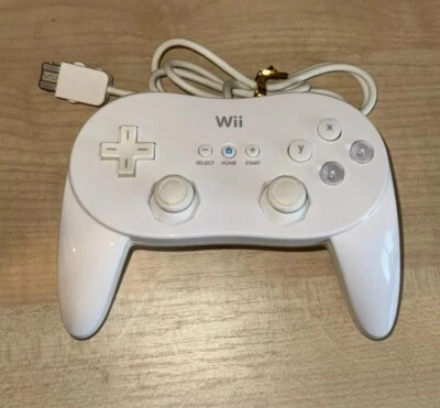 Nintendo Wii Pro Classic Controller White- Tested And Working Official - Image 1 of 3