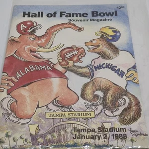 1988 Michigan vs Alabama Hall of Fame Bowl college football program - Picture 1 of 12