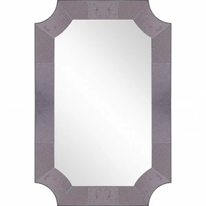 35" Gray Novelty Glass Framed Accent Mirror - Picture 1 of 9