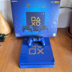 Console Playstation 4 Slim PS4 Limited Edition Days of Play BLU - Foto 1 di 24