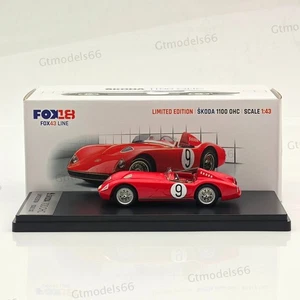 1:43 FOX18 Škoda 1100 OHC Winner 1958 #9 Red Resin Model Car Limited Collection - Picture 1 of 9