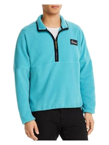 PENFIELD Mens Turquoise Classic Fit Quarter-Zip Fleece Pullover Sweater S - Picture 1 of 6