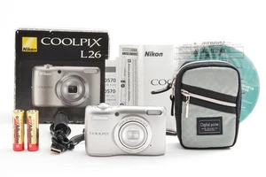 Cámara Digital Compacta Nikon COOLPIX L26 Plateada Excelente Estado Accesorios - Imagen 1 de 12