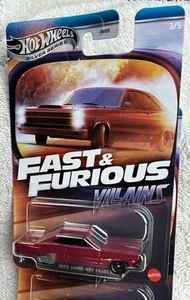 2025 Hot Wheels Fast & Furious Villains 1966 Ford 427 Fairlane Metallic Red 3/5 - Picture 1 of 1