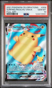 2021 Pokemon Celebrations #009 Full Art / Surfing Pikachu VMAX PSA 10 - Bild 1 von 2