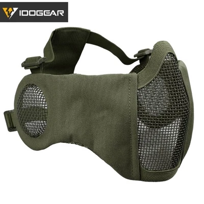 IDOGEAR Tactical Half Face Foldable Mesh Mask Protective Hunting Gear Paintball - Image 1 of 4
