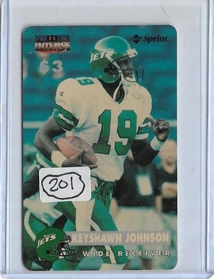 (201) 1996 PRO LINE INTENSE II ~ KEYSHAWN JOHNSON $3 ROOKIE PHONE CARD #35 LOT - Image 1 of 2