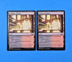 2x Tramway Station Streets of New Capenna SNC 2022 Mtg Magic Card Land 258  - Bild 1 von 2